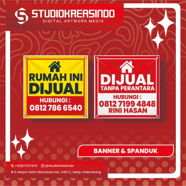 Banner tema Rumah Dijual dengan desain siap pakai